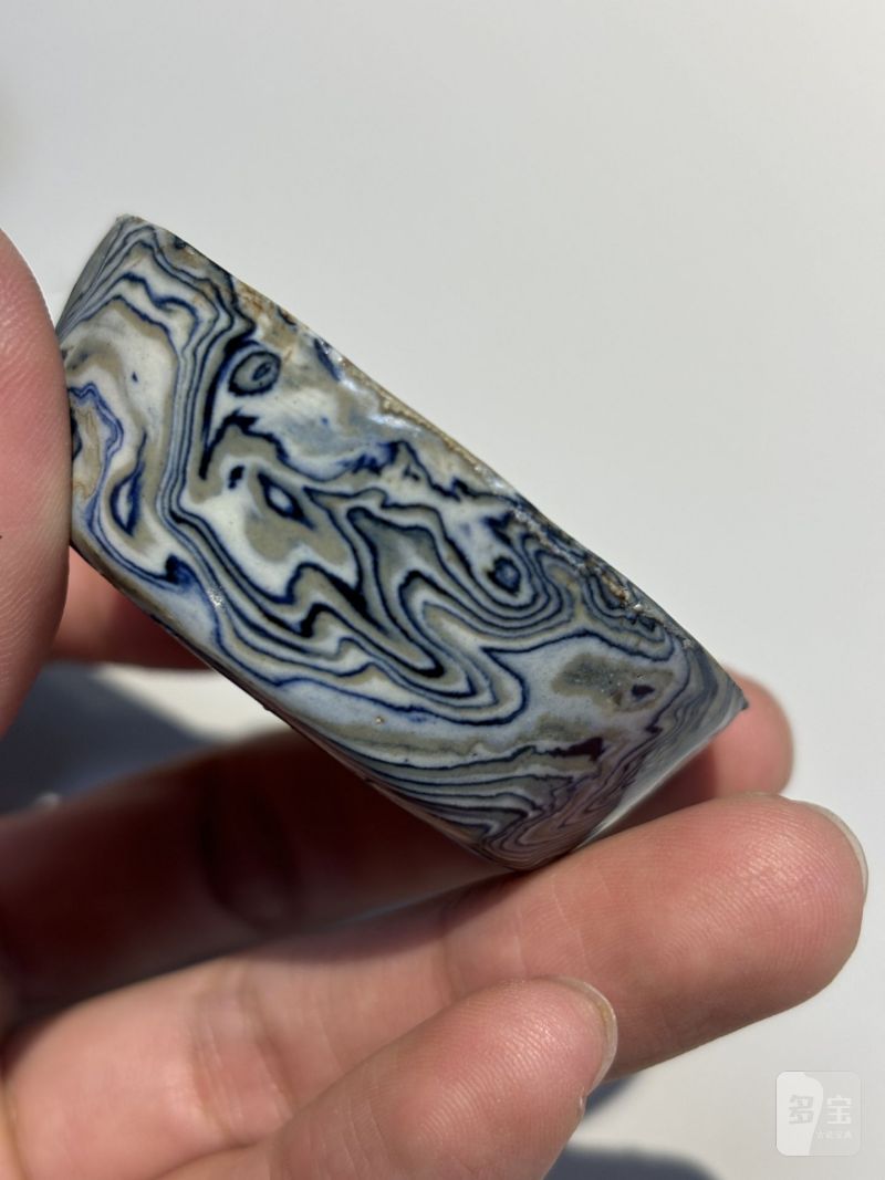    清雍正 绞胎鼓式小盖罐 - 图8